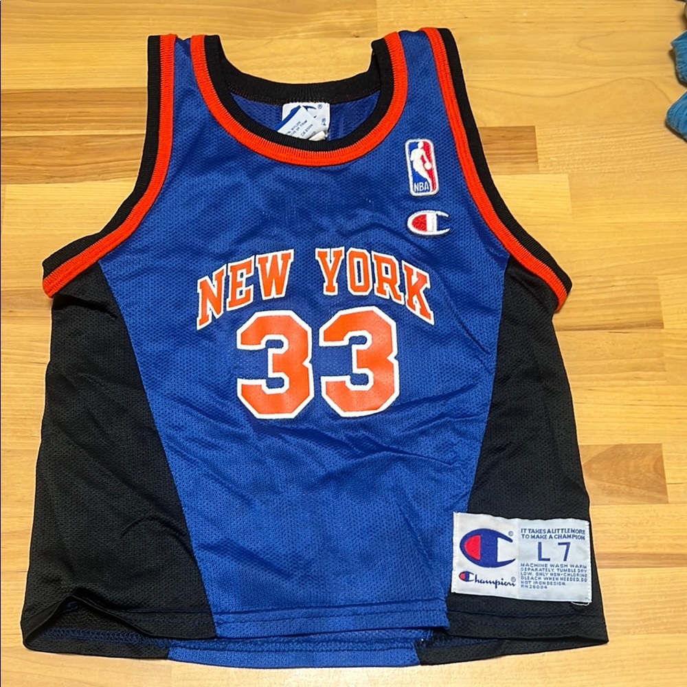 Champion Kids New York Blue and Black Jersey